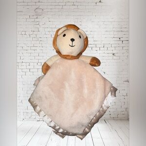Pro Goleem Lion Lovey Security Blanket Tan Light Brown Satin Baby Plush Toy Soft